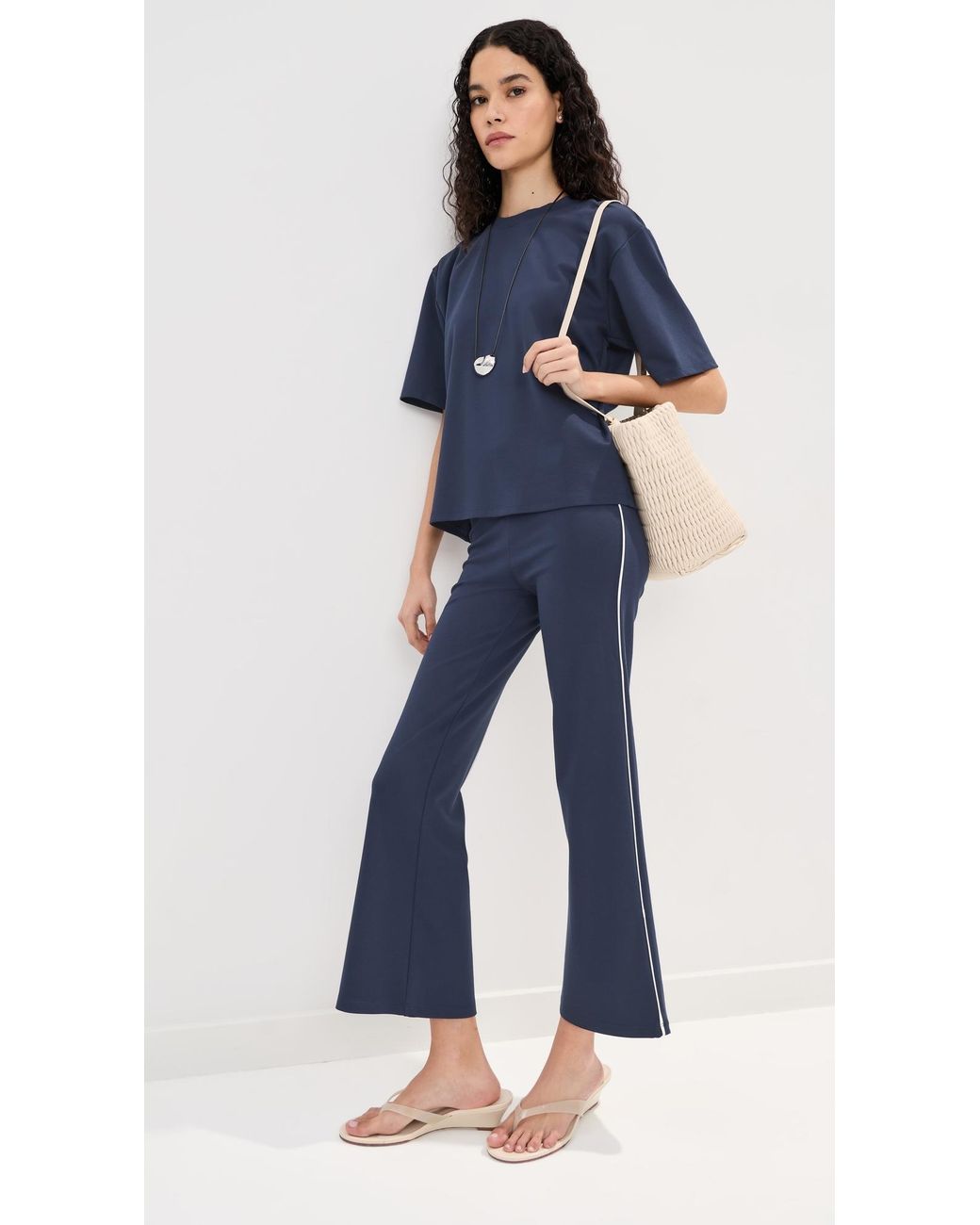 Le Bos Blue Ponte Pants