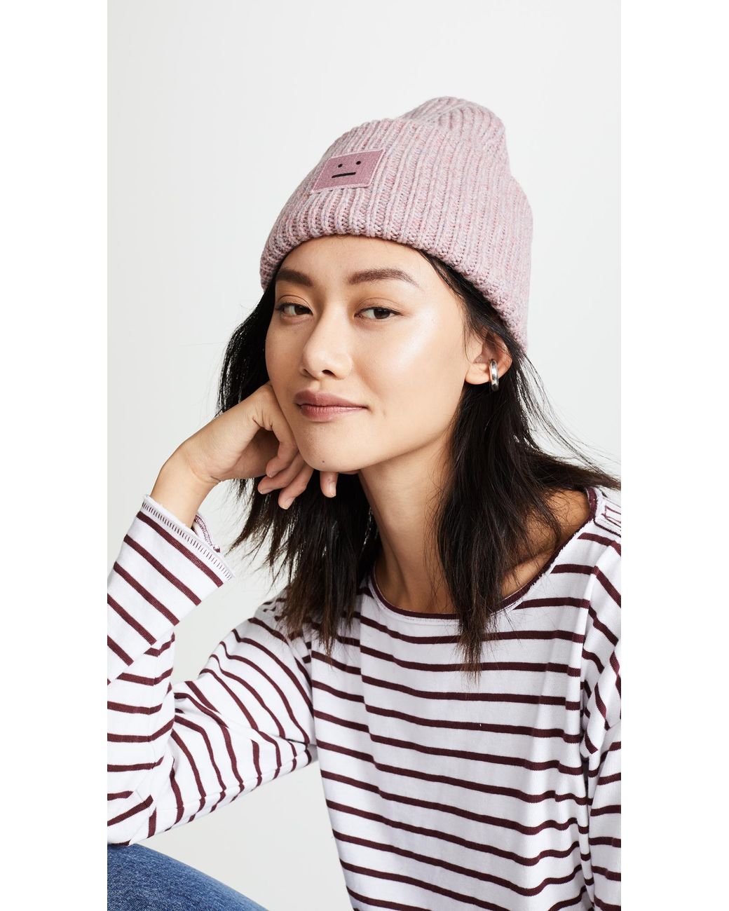 Acne Studios Wool Pansy With Face Hat 