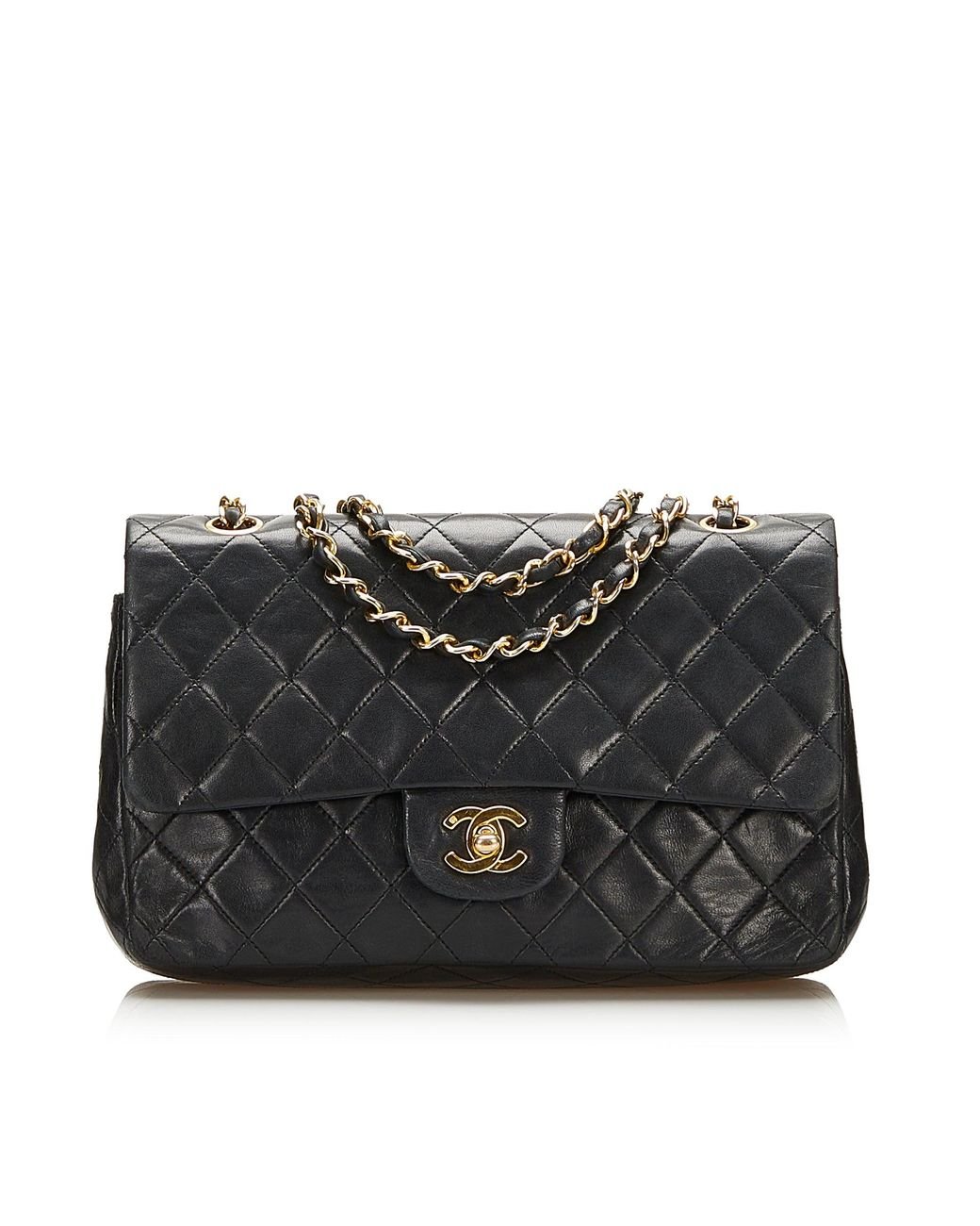 Black collection Chanel Medium Classic Lambskin Double Flap Bag