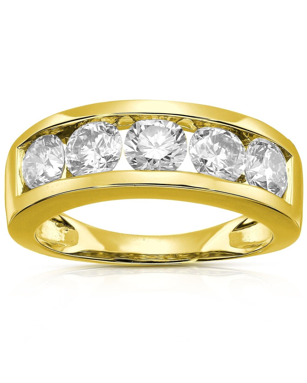 Vir Jewels 3 Cttw Lab Grown Diamond Wedding Band in Metallic | Lyst