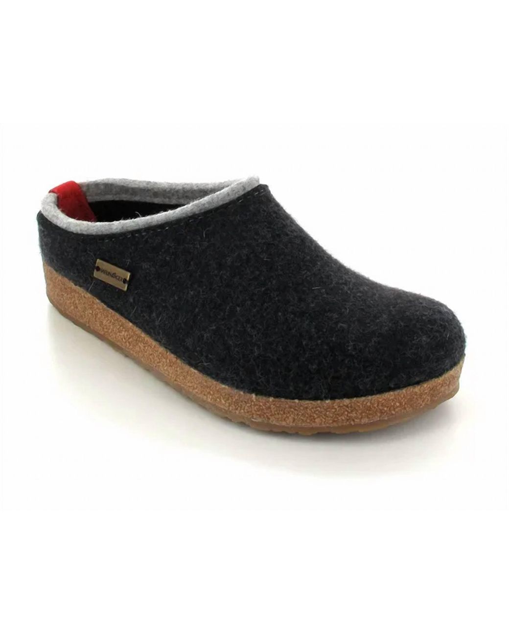 HAFLINGER Grizzly Kris Felt Slipper Felt Clog Torba, Taglia 36