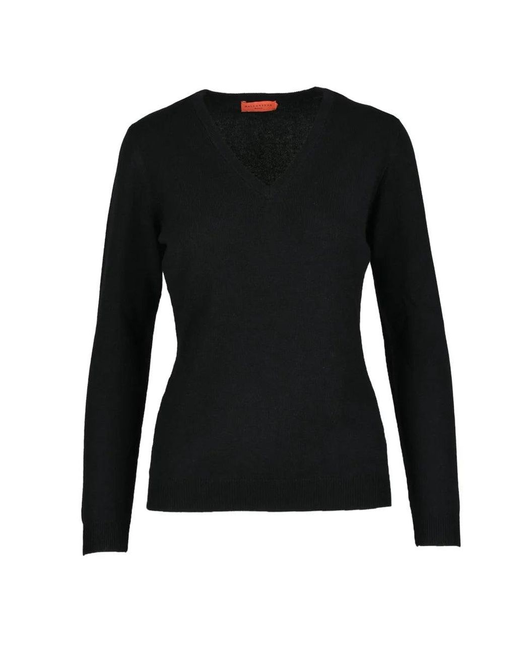 Ballantyne Black Cashmere Pullover