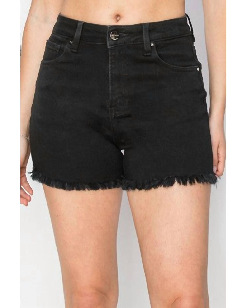 Risen Black Zion High Rise Basic Shorts