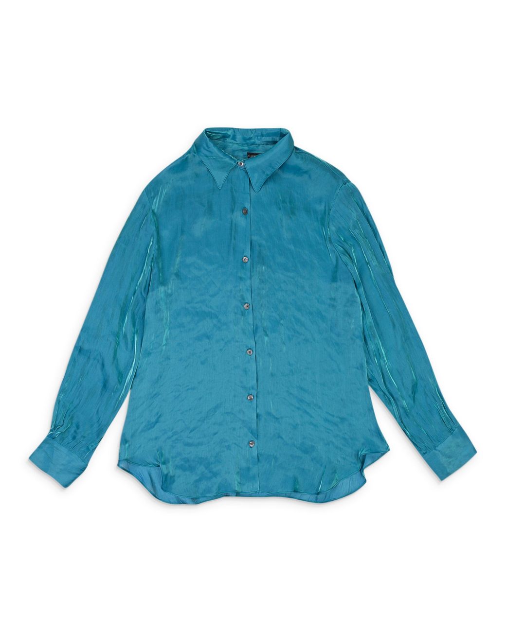 CALLIPYGIAN Blue Iridescent Button-Up