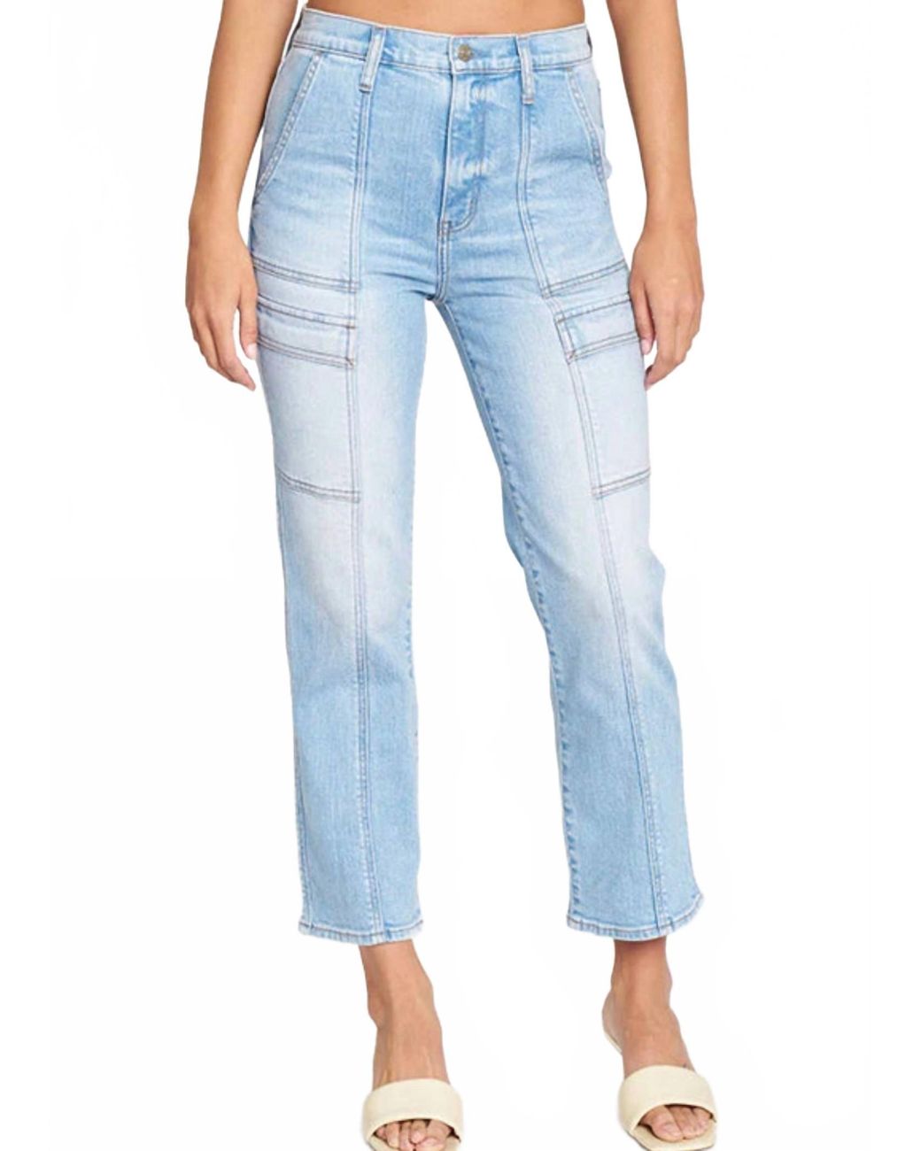 DAZE Blue Straight Up Cargo Jean