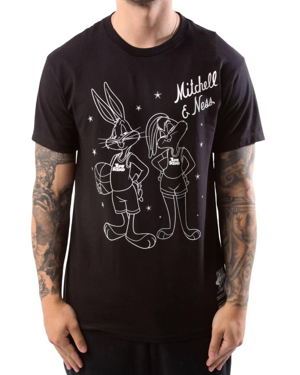 Mitchell & Ness Black Space Jam 2 Neon Tee for men