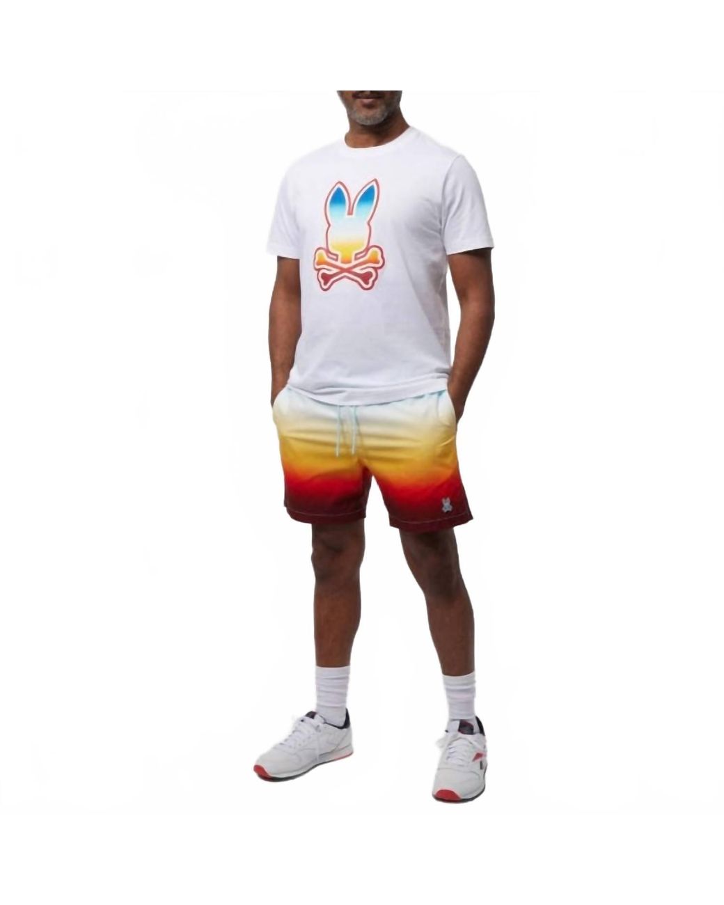 Psycho Bunny Red Guy Pull On Swim Trunk for men