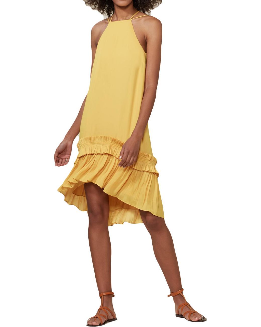 Halston heritage yellow dress hotsell