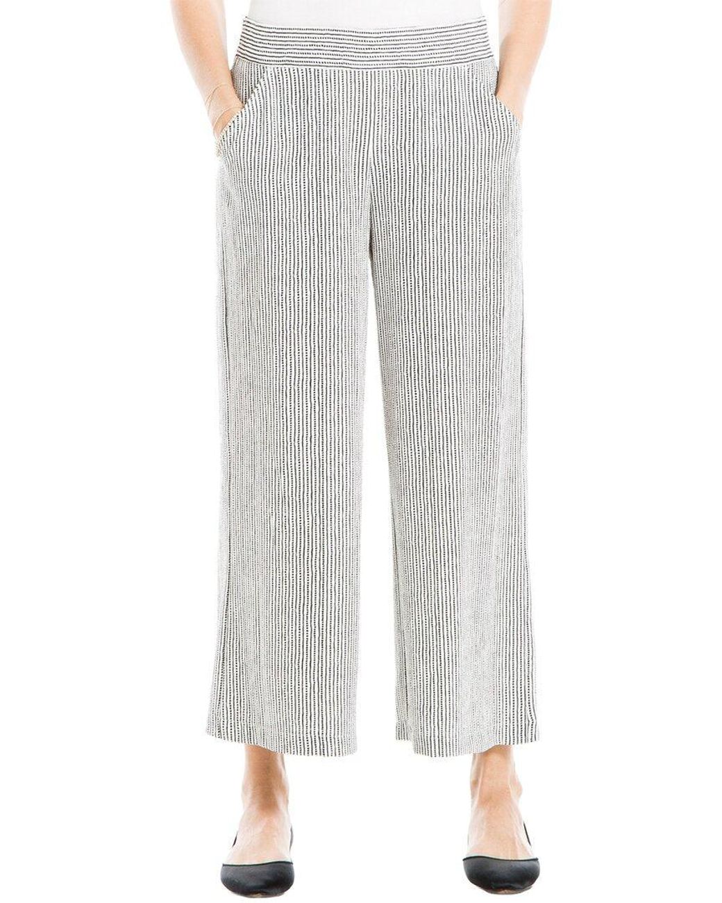 Max Studio Gray Wide Leg Pull-On Crop Pant