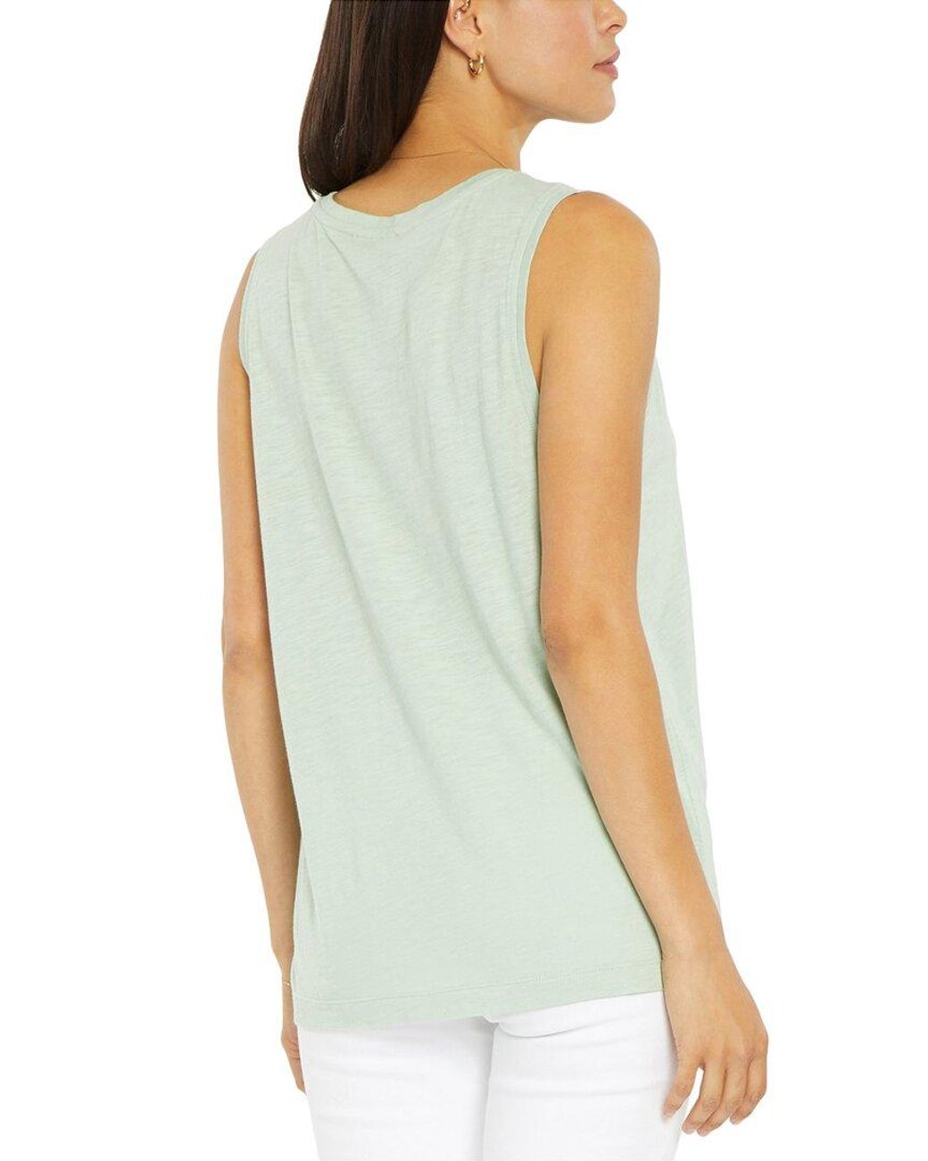 NYDJ Sleeveless Pocket T-shirt in Green 