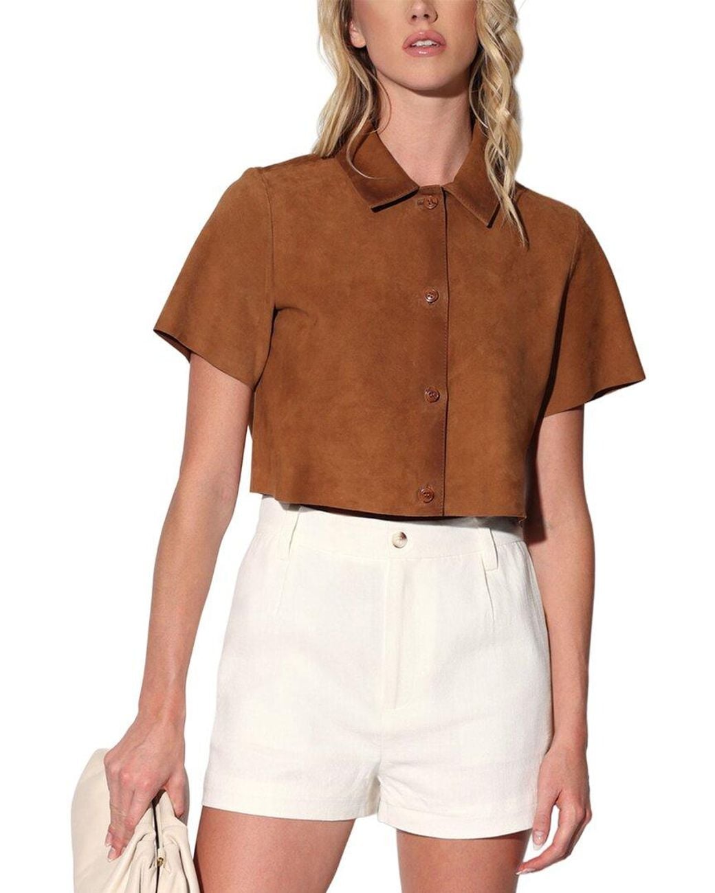 Walter Baker Brown Karla Suede Top