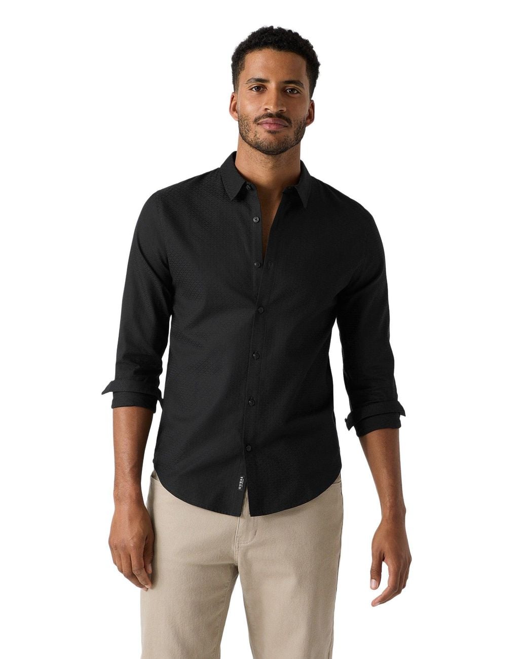 Guess Zayden Shirt in Black for Men | Lyst