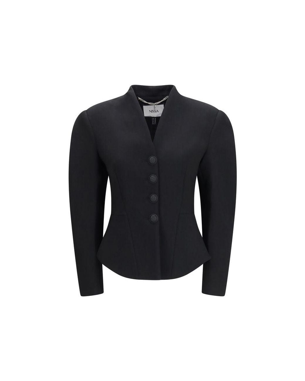 Nissa Blue Polyester Jacket