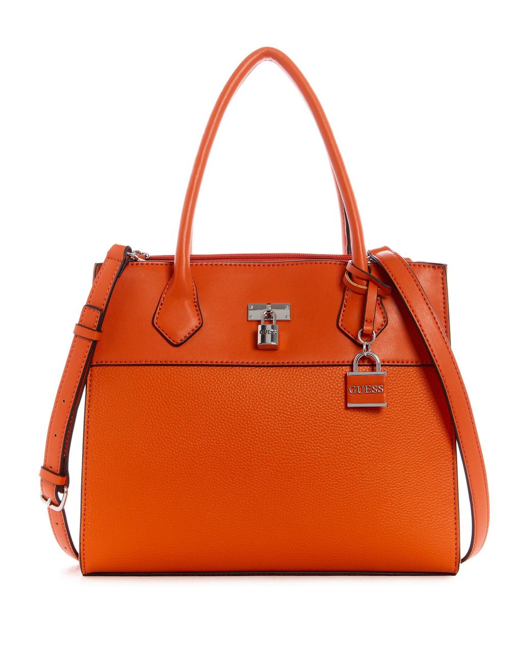 Guess Factory Leera Satchel in Orange Lyst