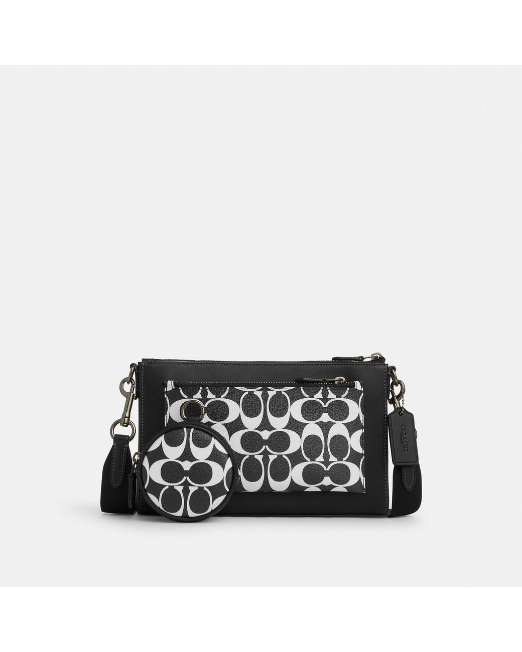 COACH Holden Crossbody In Signature Canvas in Black | Lyst