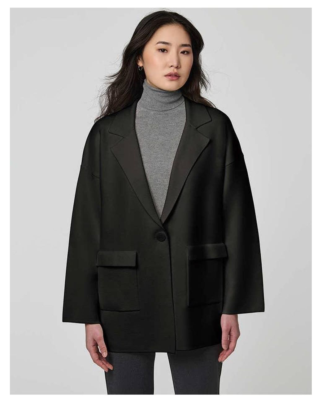 Bernardo Black Rowley Knit Blazer