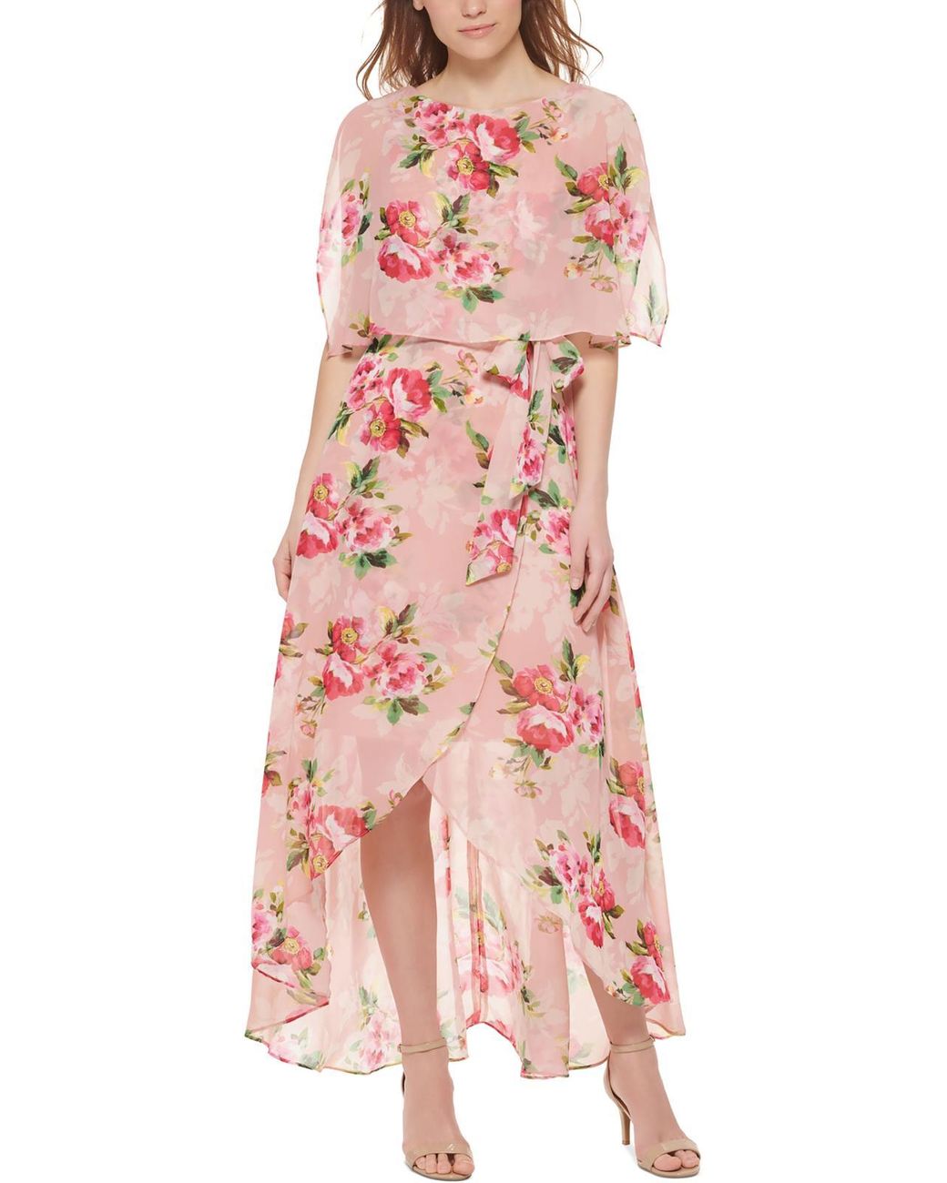 Jessica Howard Petites Daytime Hi-low Maxi Dress in Pink | Lyst
