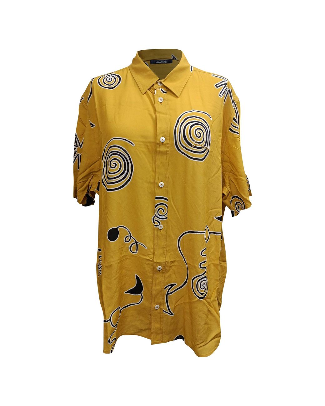 Jacquemus Mello Spiral-Print Shirt in Yellow for Men | Lyst