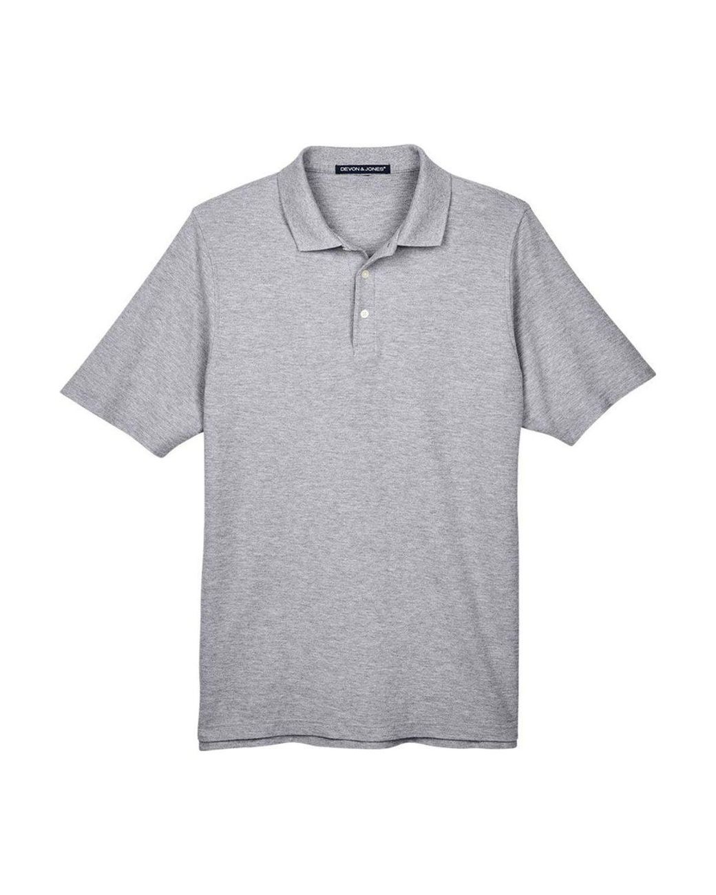 Devon & Jones Gray Drytec20 Performance Polo for men