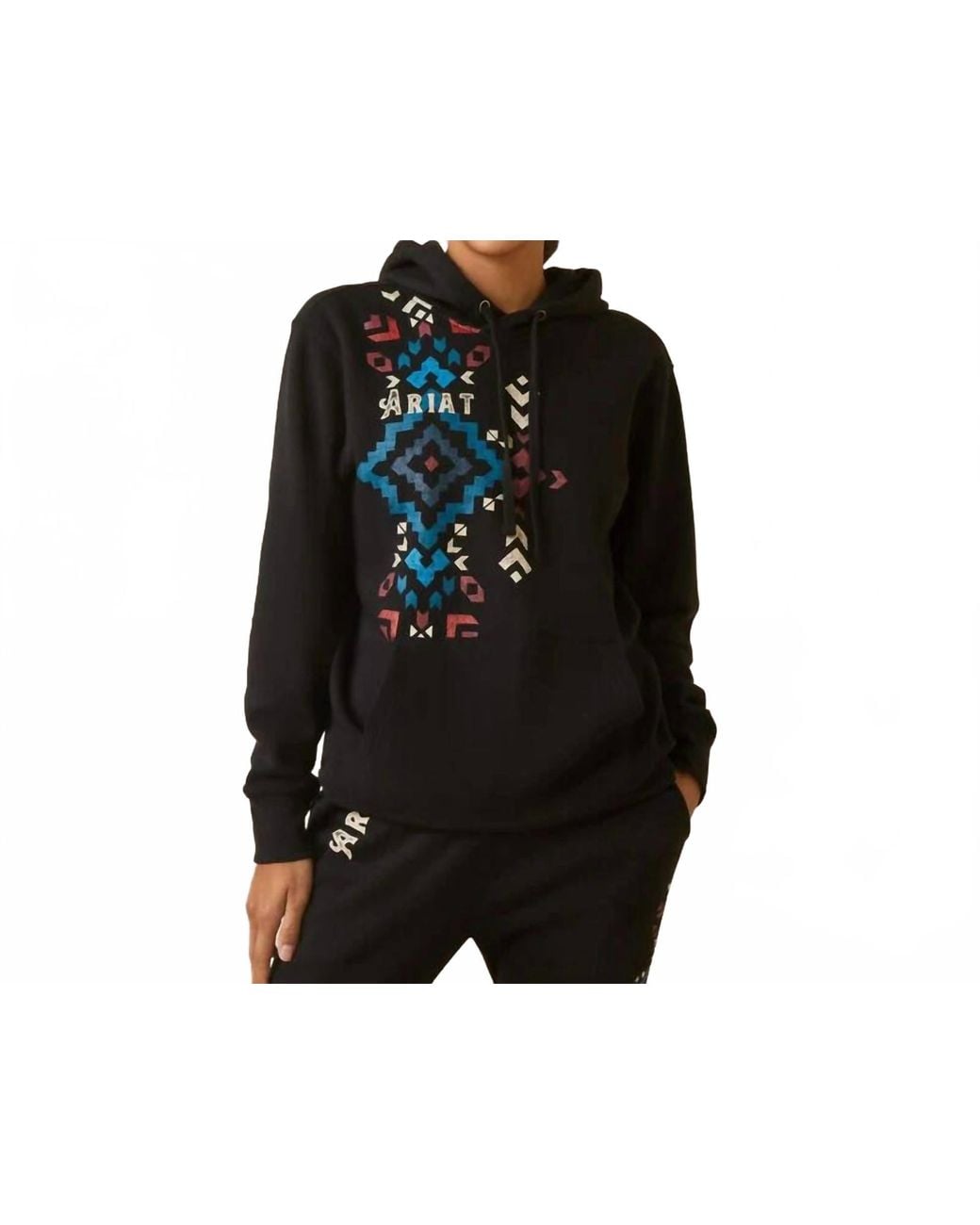 Ariat Pattern Designs Ariat Real Geo Hoodie in Black | Lyst