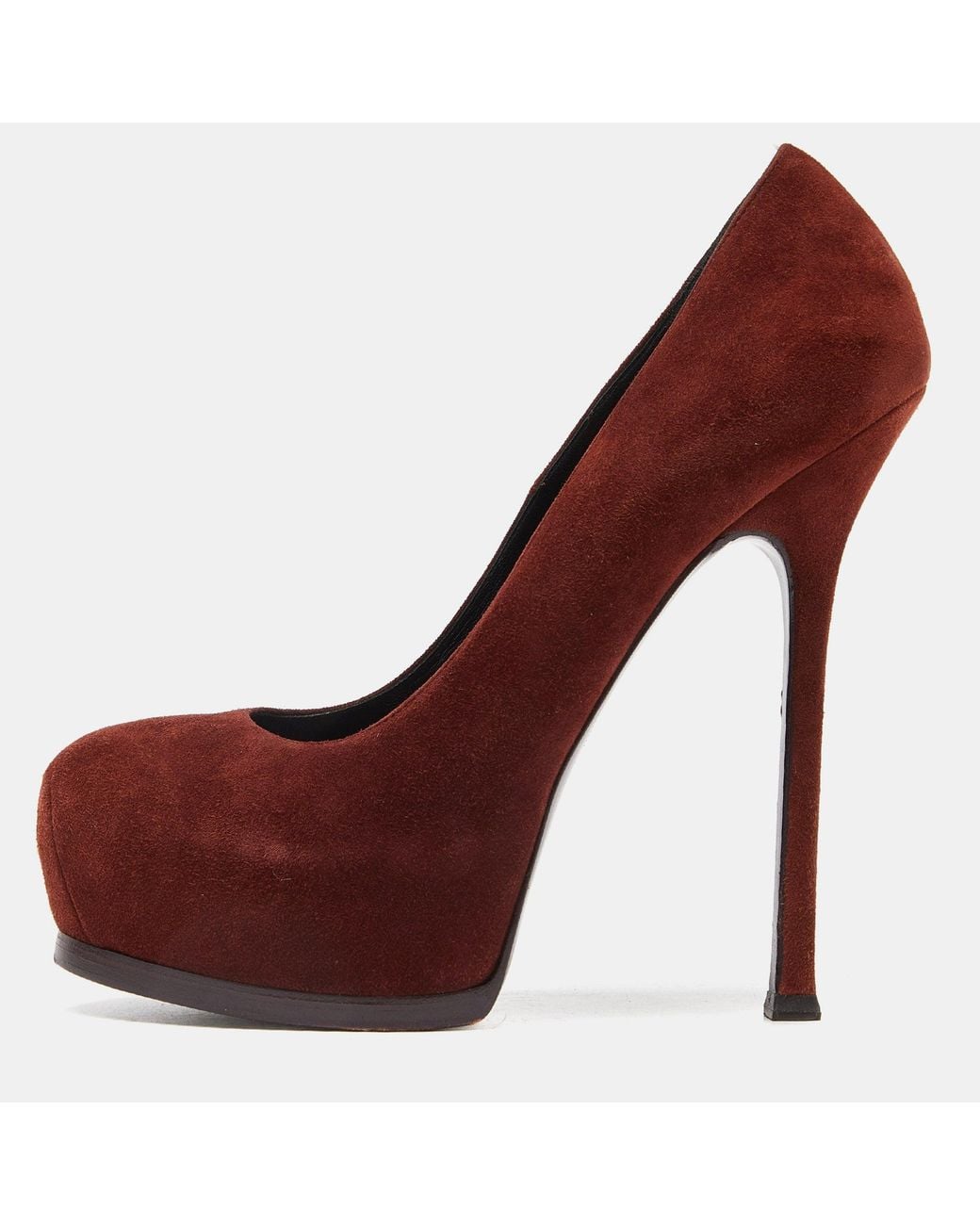 Saint Laurent Saint Laurent Suede Tribtoo Platform Pumps Size 39 in ...