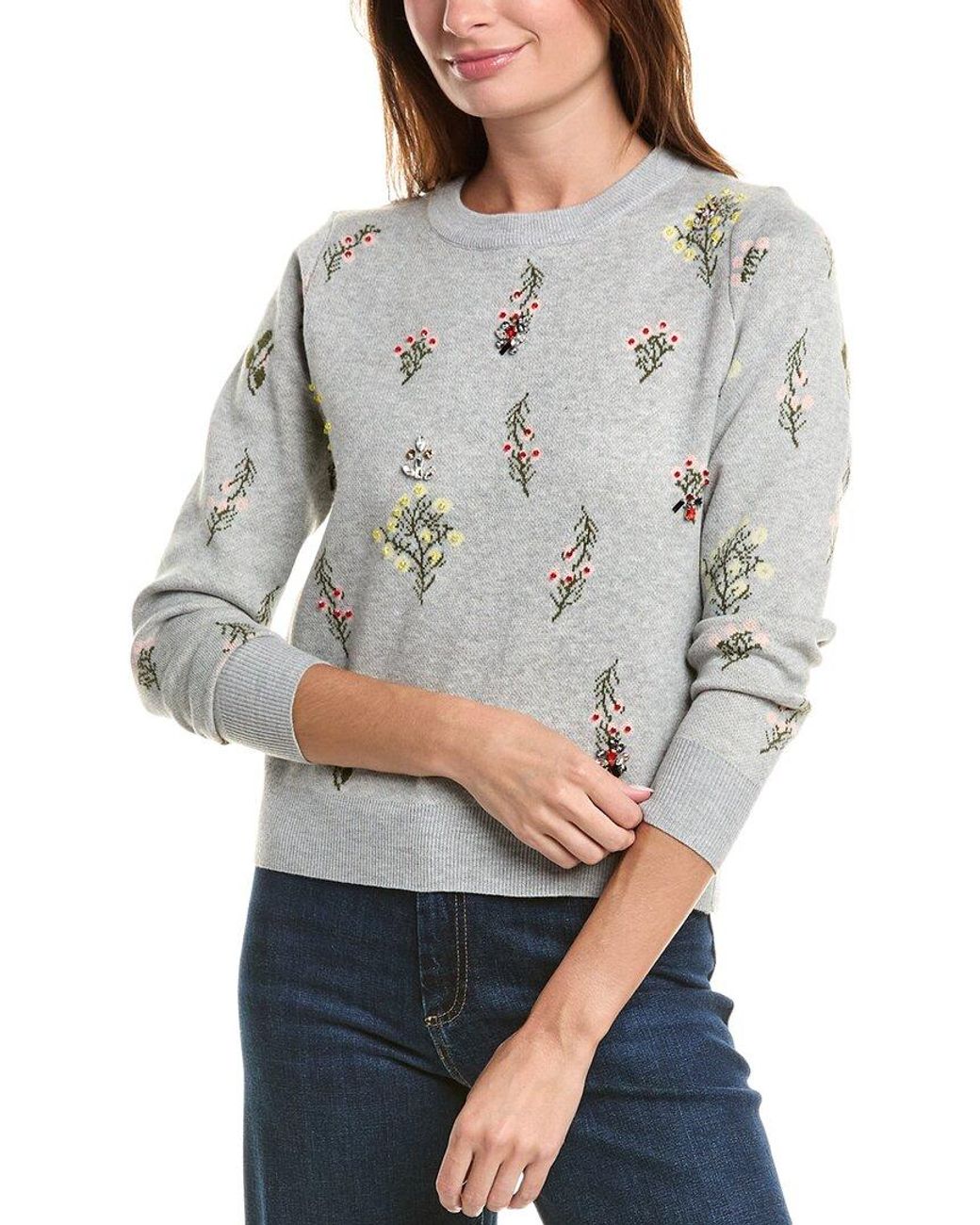 Nanette Lepore Embellished Sweater in Gray Lyst