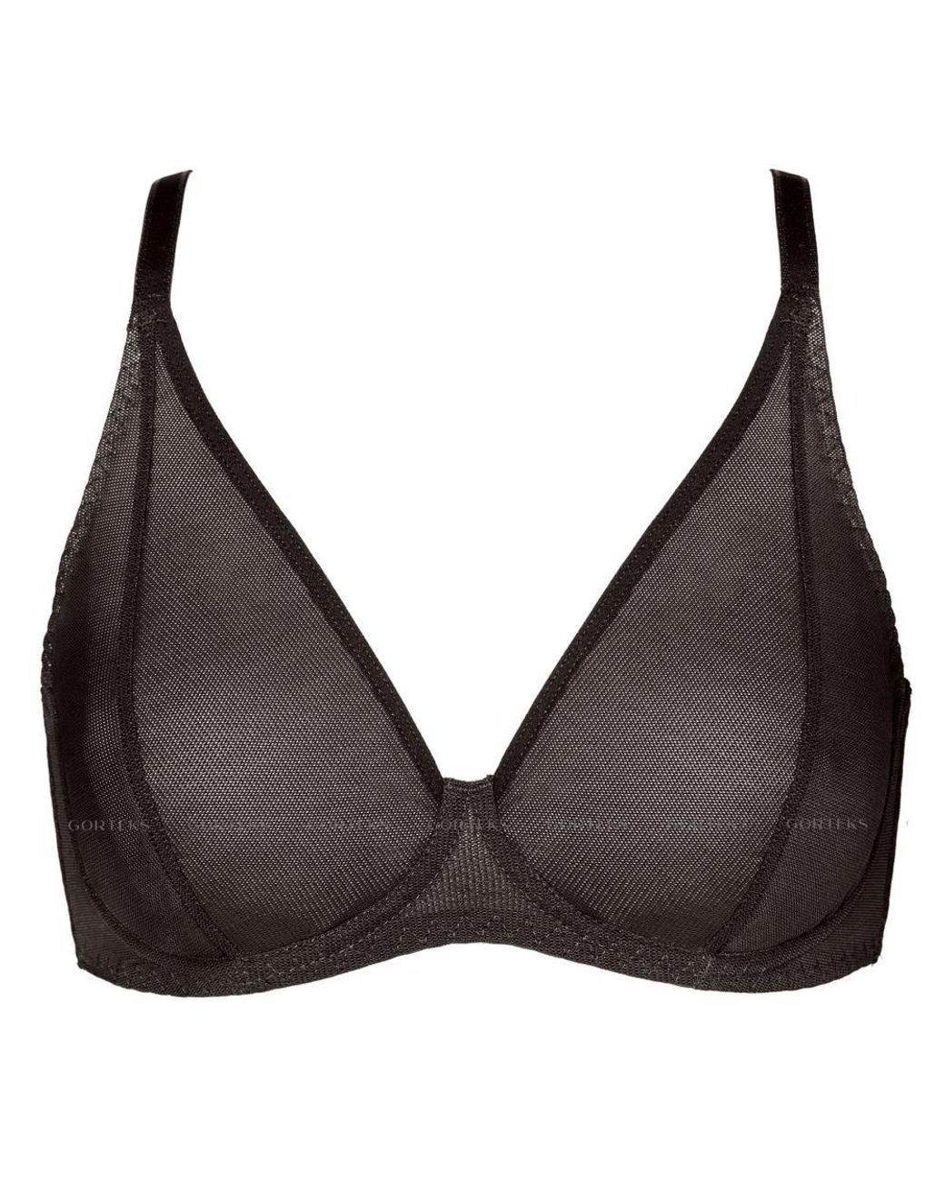 TRUEDAMES Black Comfortable Plunge Support Bra