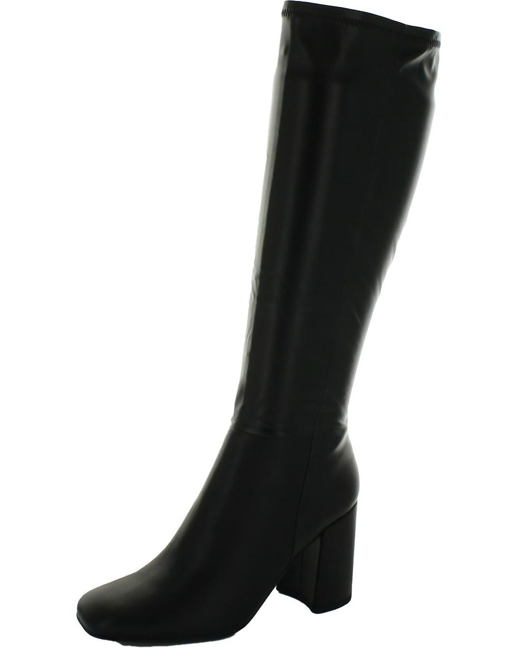 Steve Madden Lizah Square Toe Zipper Kneehigh Boots in Black Lyst