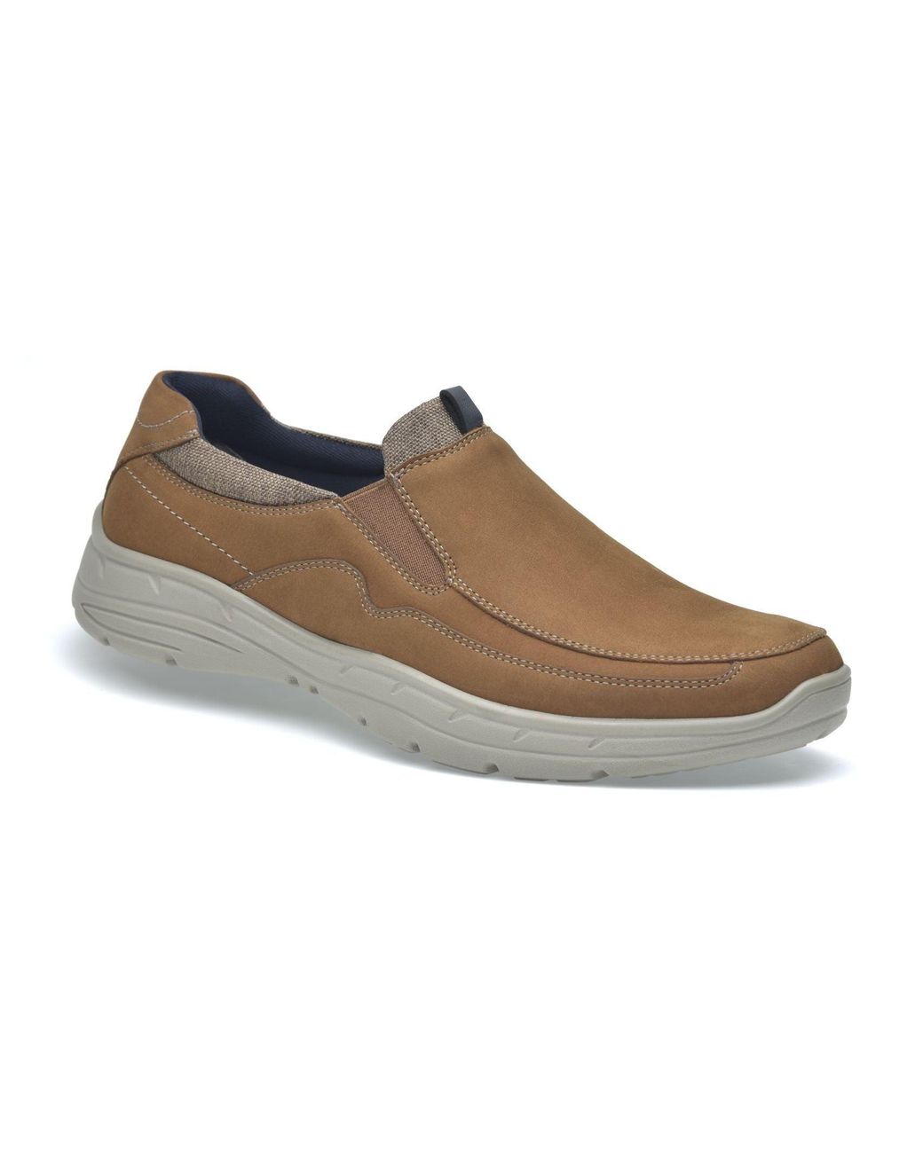 Pazstor Brown Nubuck Leather Mocassin for men