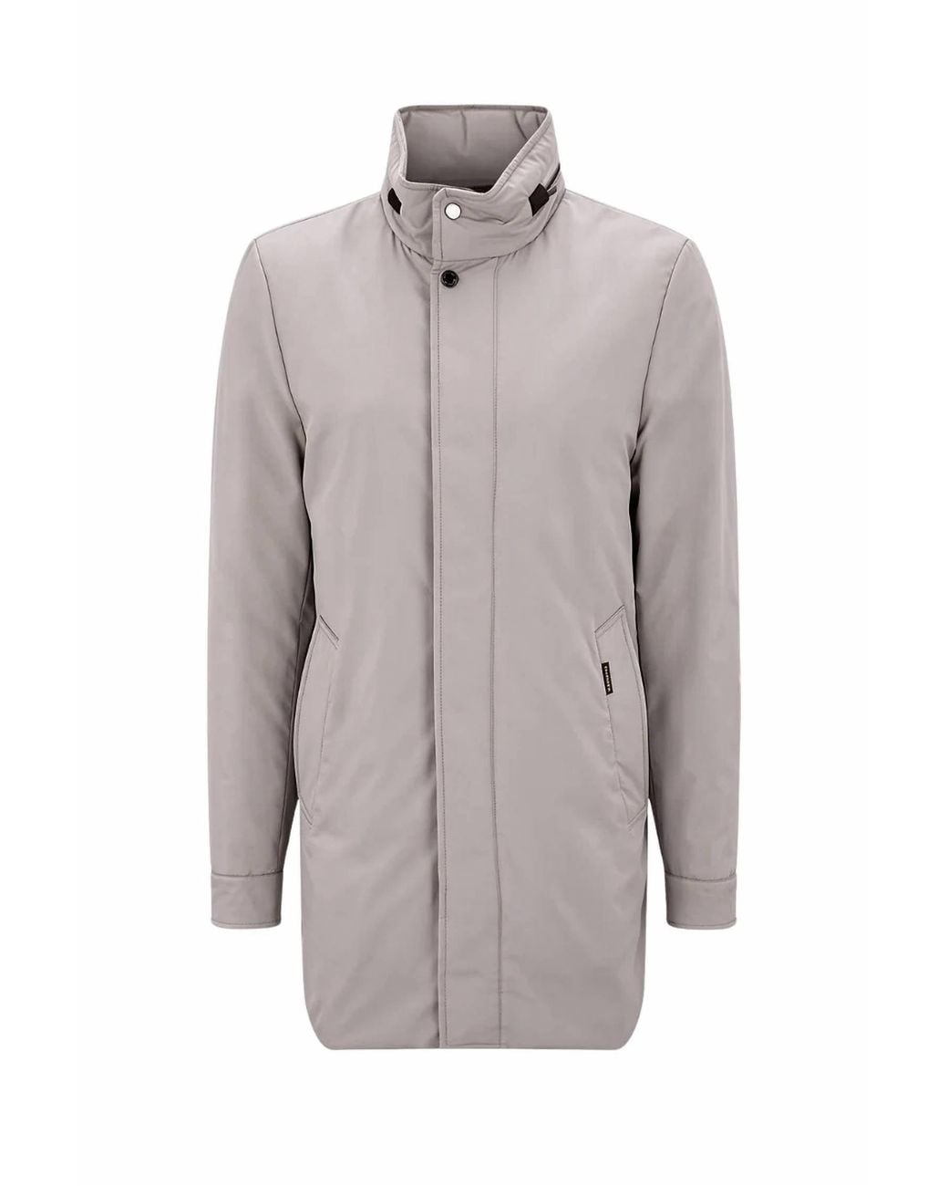 Moorer Gray Mid Length Coat for men
