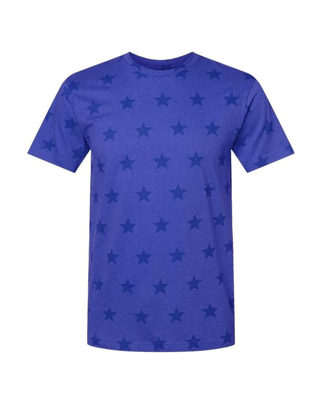 Code Five Blue Star Print Tee for men