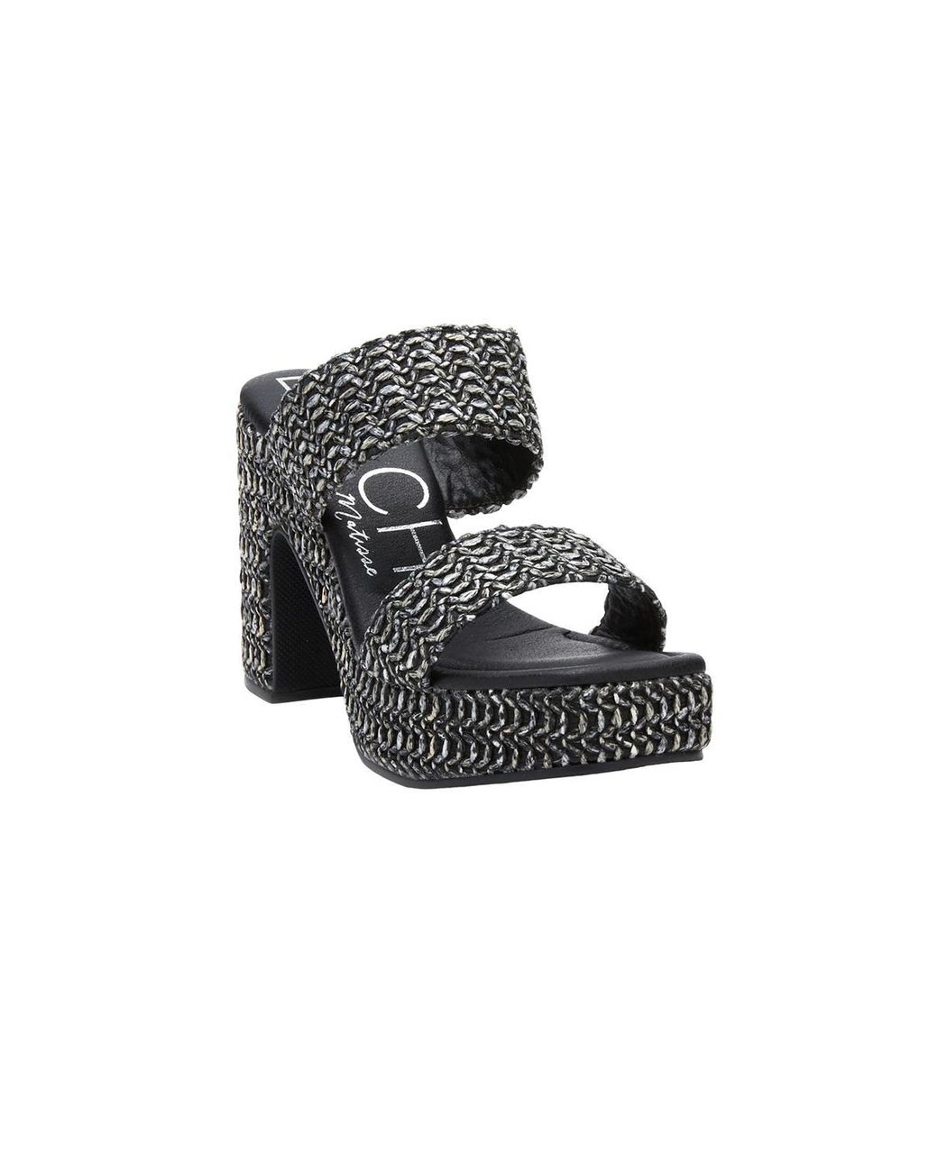 Matisse Black Gem Platform Block Heel