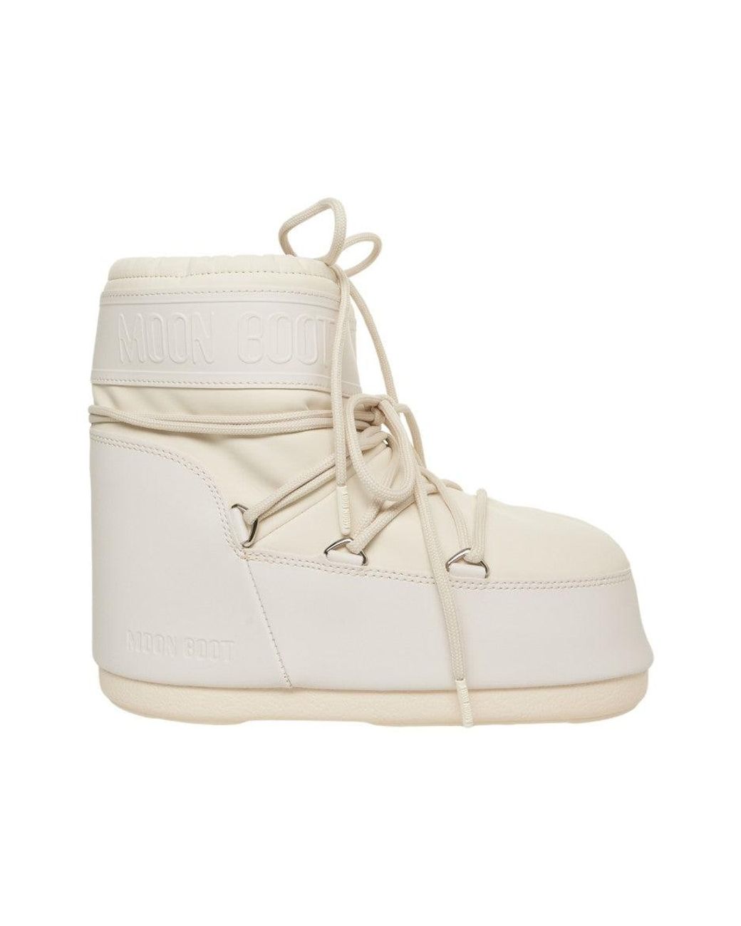 Moon Boot Iconic Ankle Boots With Distinctive Lacing System in Natural ...