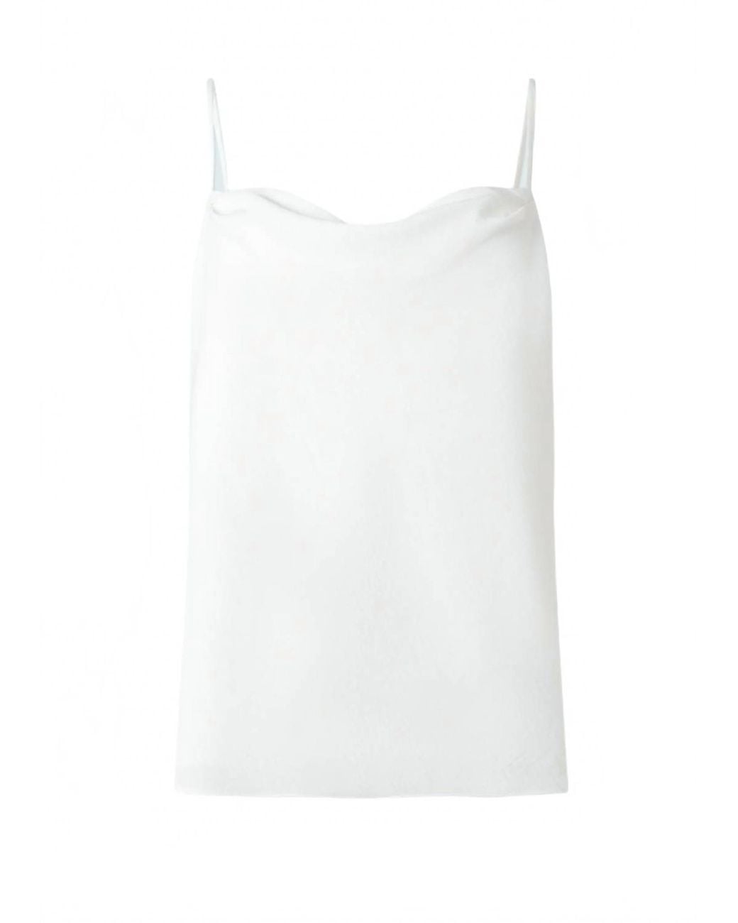 Iris Setlakwe White Cowl Neck Camisole