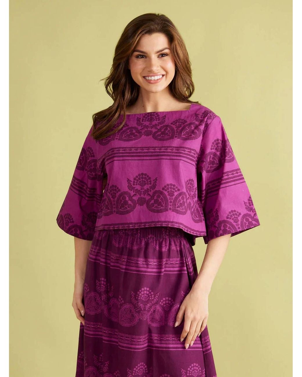 Double A Purple Angie Top