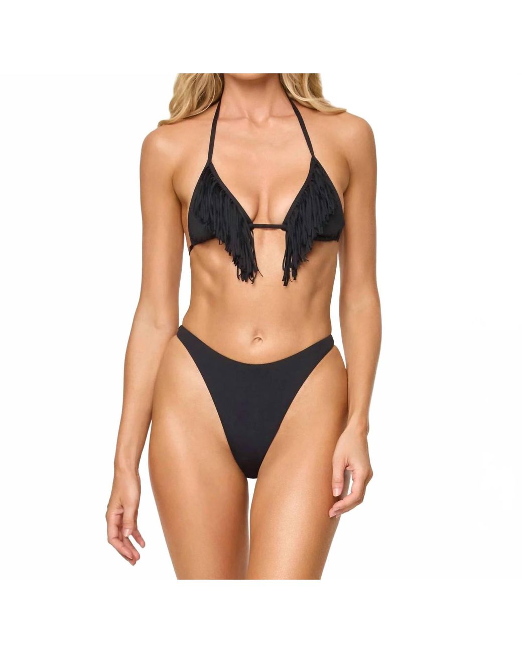 LSPACE Black Sienna Bikini Top