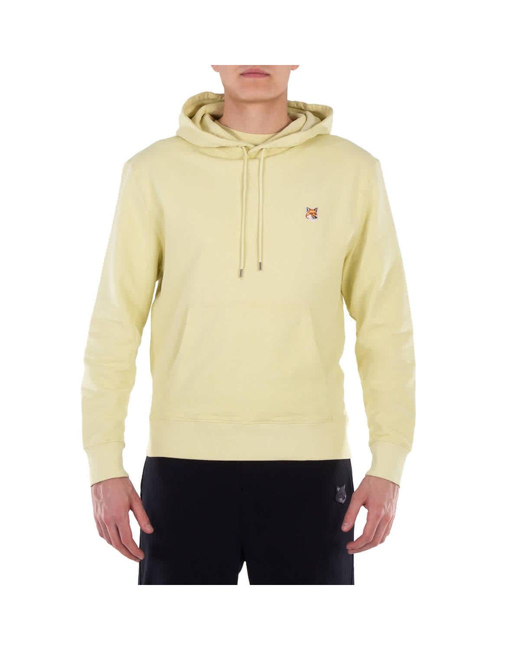 Maison Kitsuné Yellow Fox Head Patch Regular Hoodie for men