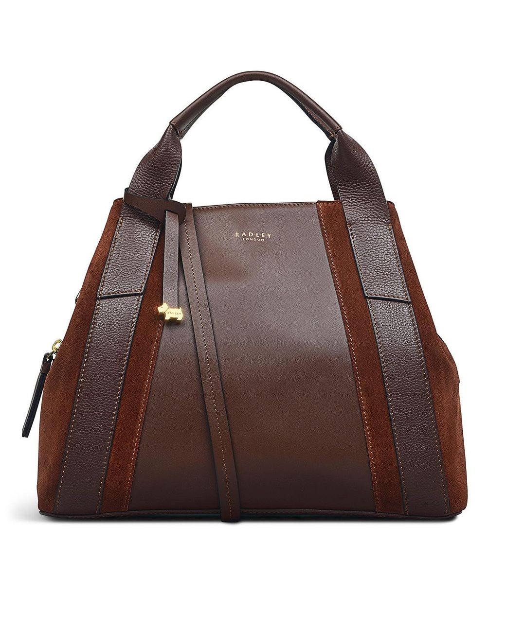Radley Baylis Road Suede Medium Grab Satchel in Brown Lyst