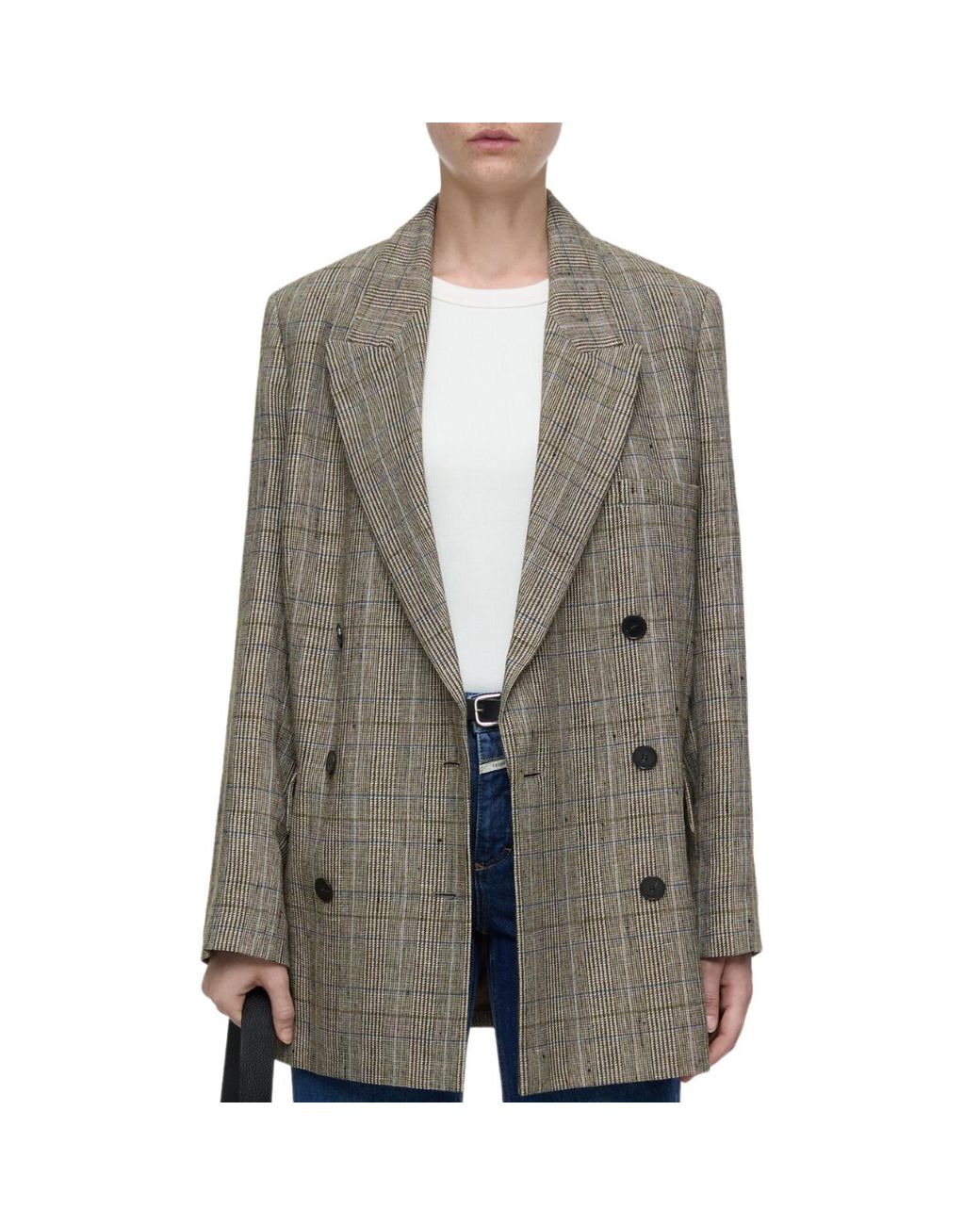 Closed Gray Classic Checked Blazer