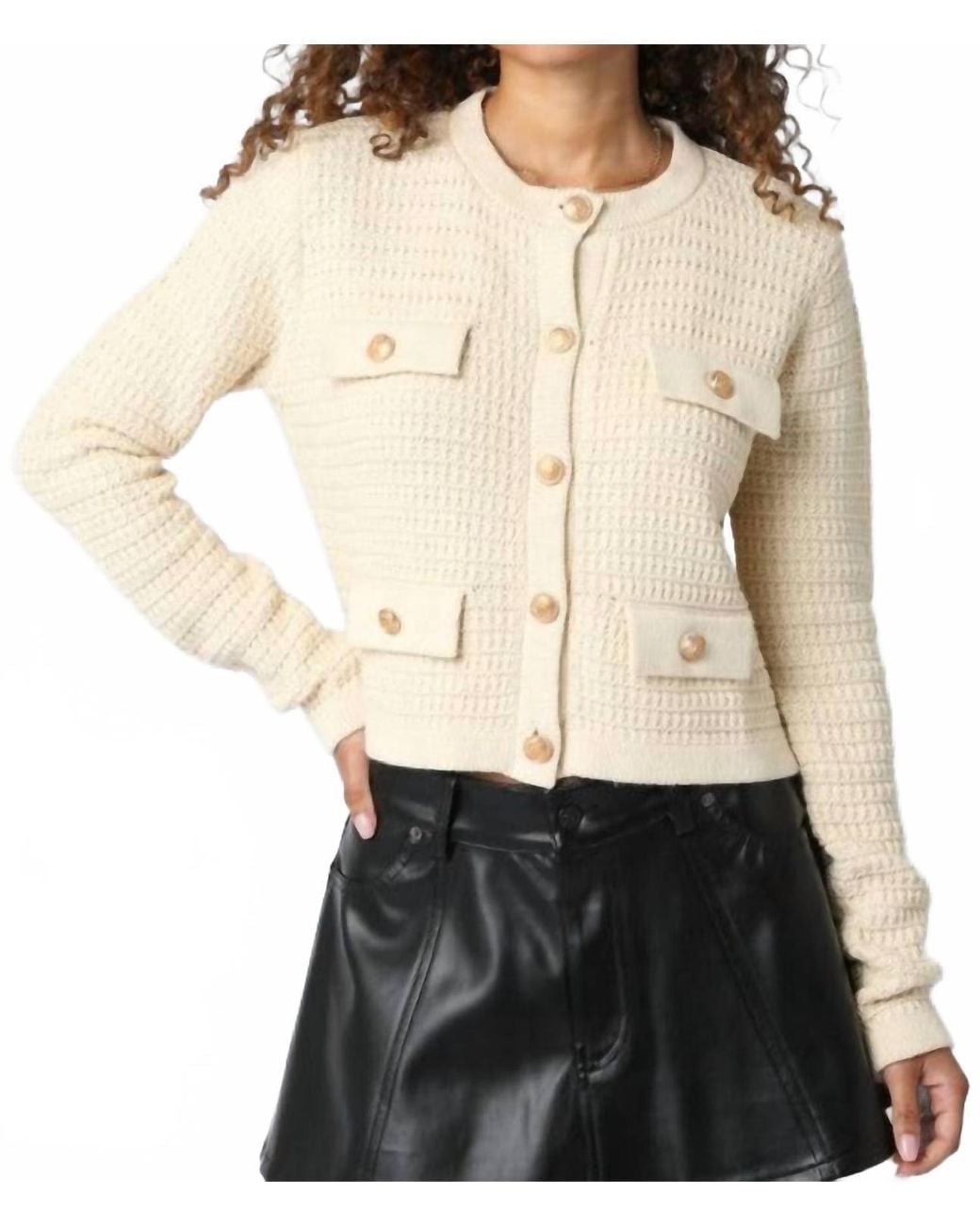 Olivaceous Black Maci Knit Button Cardigan