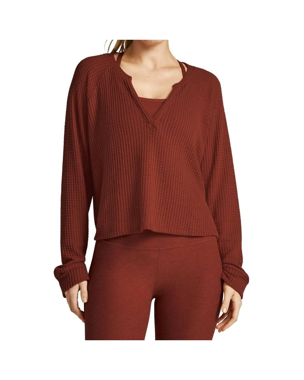 Beyond Yoga Red Free Style Pullover