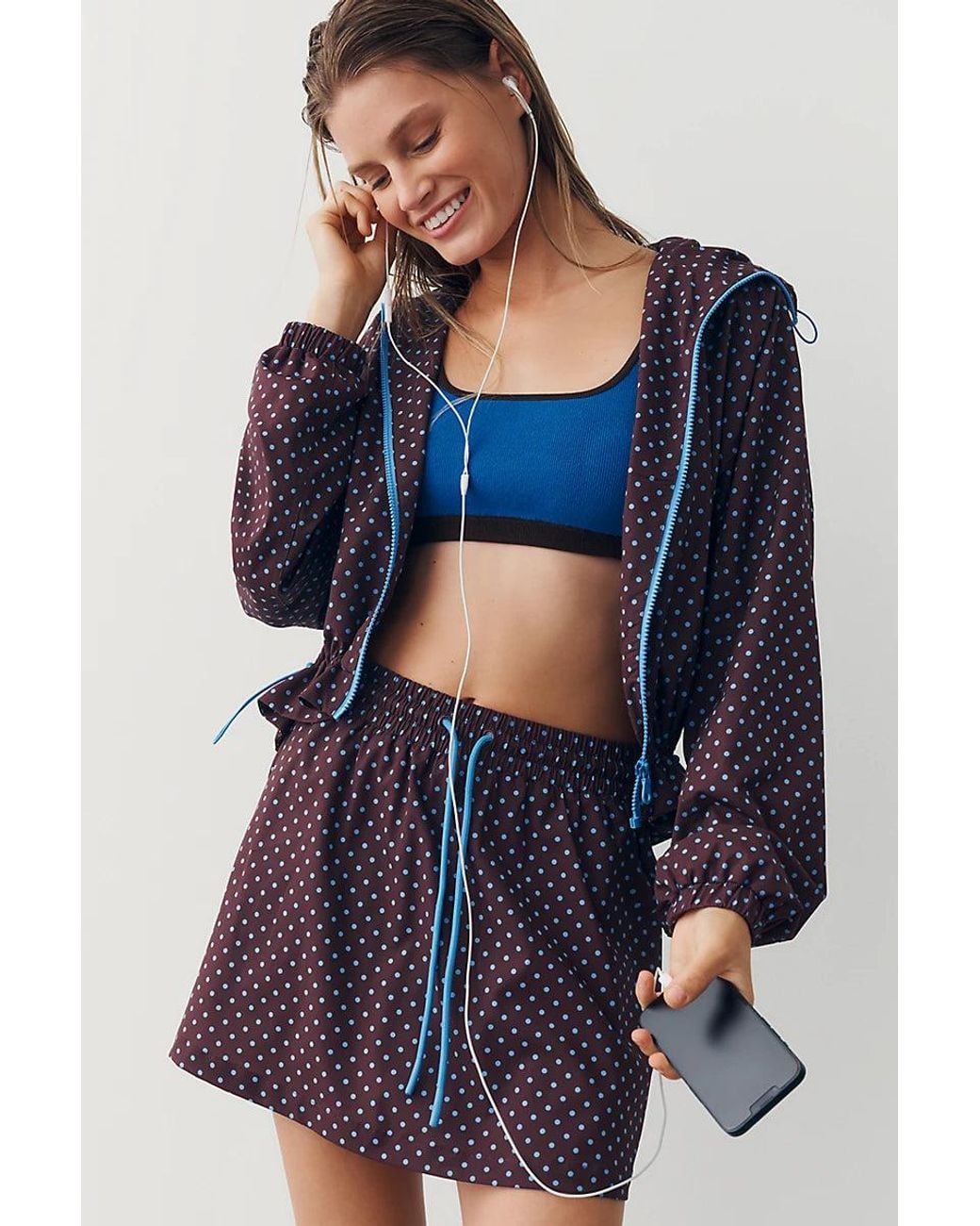 Beach Riot Blue Casen Dot Jacket