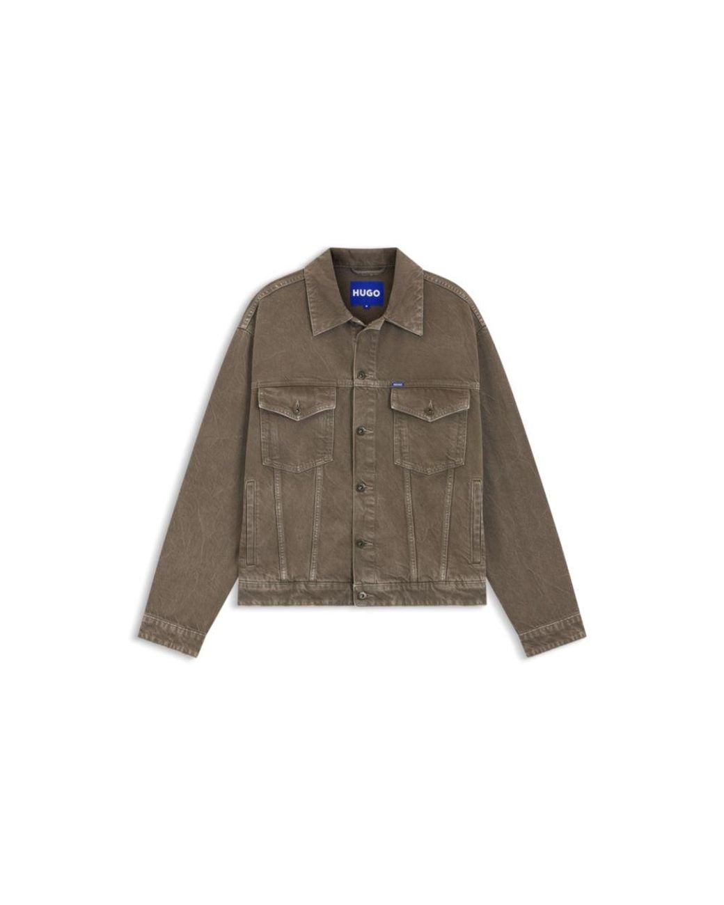HUGO Brown Regular-Fit Jacket for men