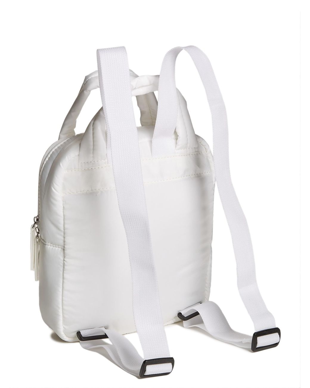 Guess Factory Puffer Iridescent Logo Backpack in White | Lyst