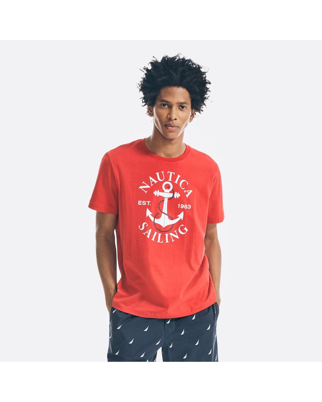 Nautica Cotton Sailing Anchor Graphic 