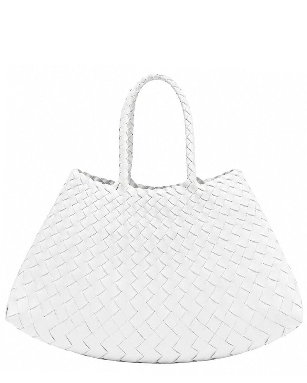 Dragon Diffusion White Santa Croce Small Leather Tote