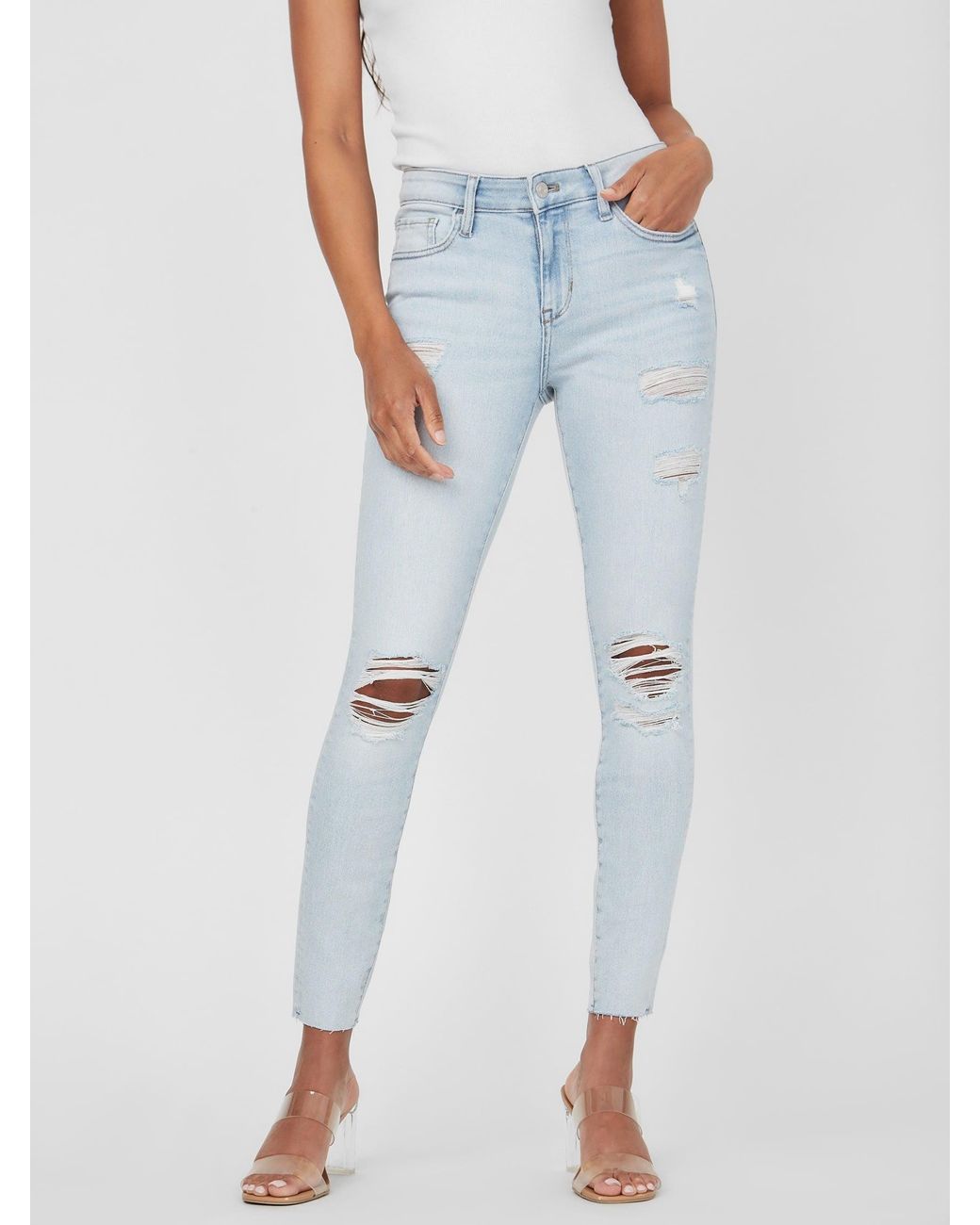 Guess Factory Nell Skinny Jeans in Blue | Lyst