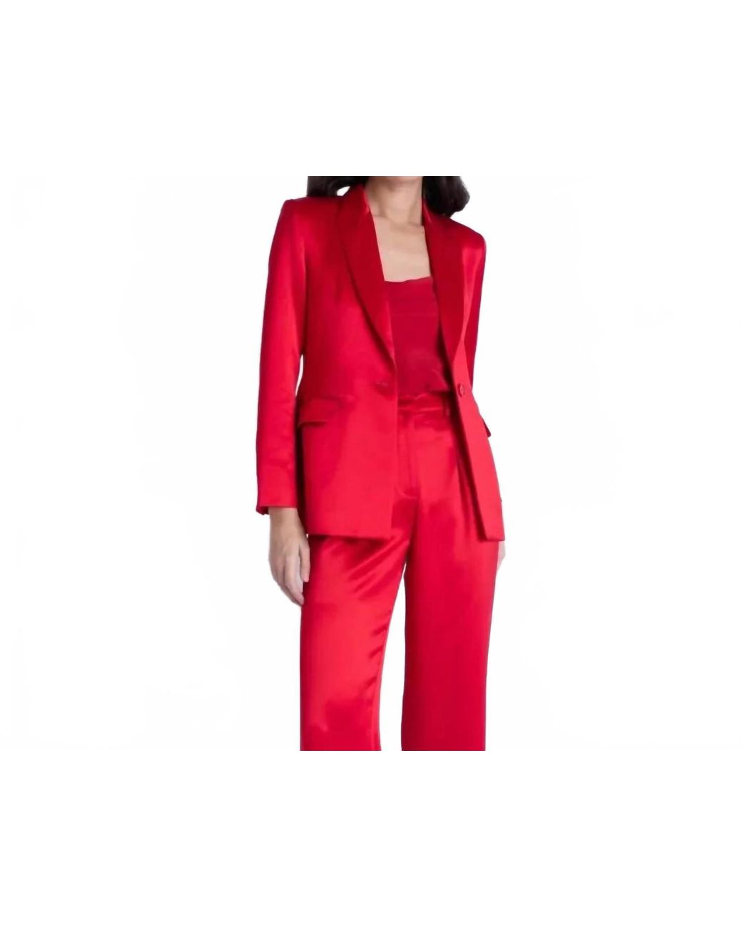 Karina Grimaldi Red Veronica Suede Blazer