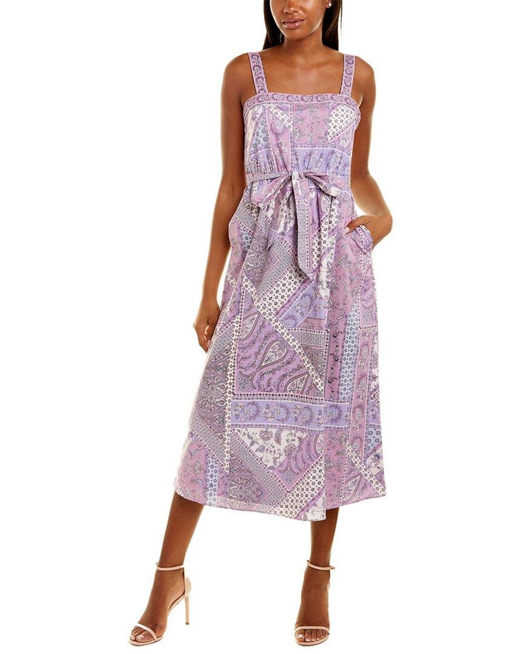 Laundry by Shelli Segal Bandana Midi Dress in Purple Lyst