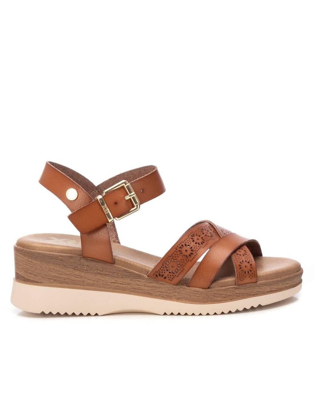 Xti Brown Wedge Sandals